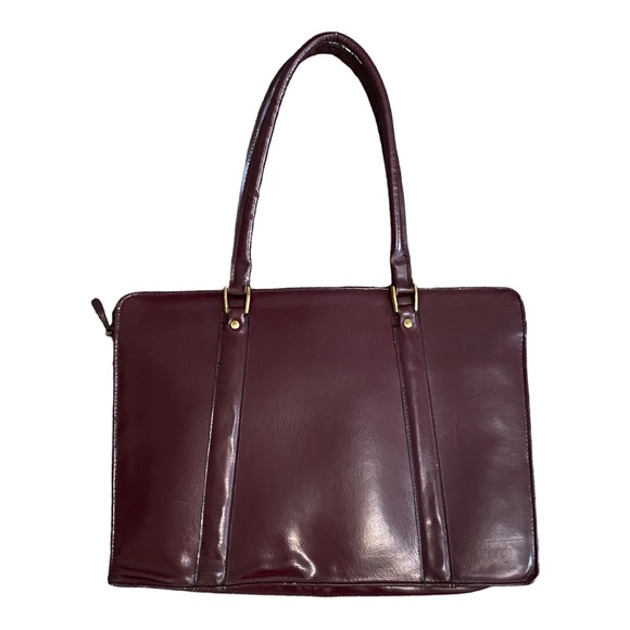 Bags Vtg Laptop Portfolio Bag Burgundy Full Grain Leather Briefcase